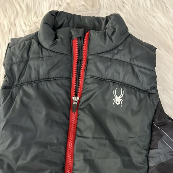 Spyder boys puffer vest jacket size 5 full zip sleeveless - Picture 3 of 9